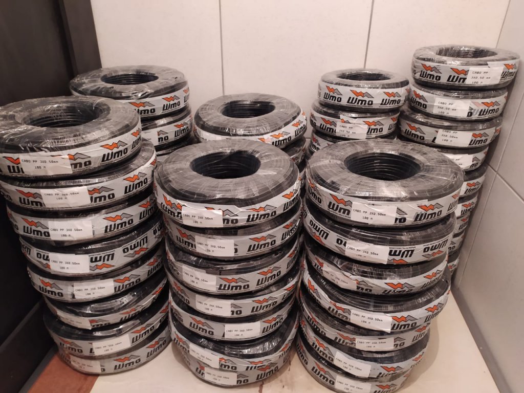 Cabo PP 3x0,50mm e 2x0,50mm (6525mts)