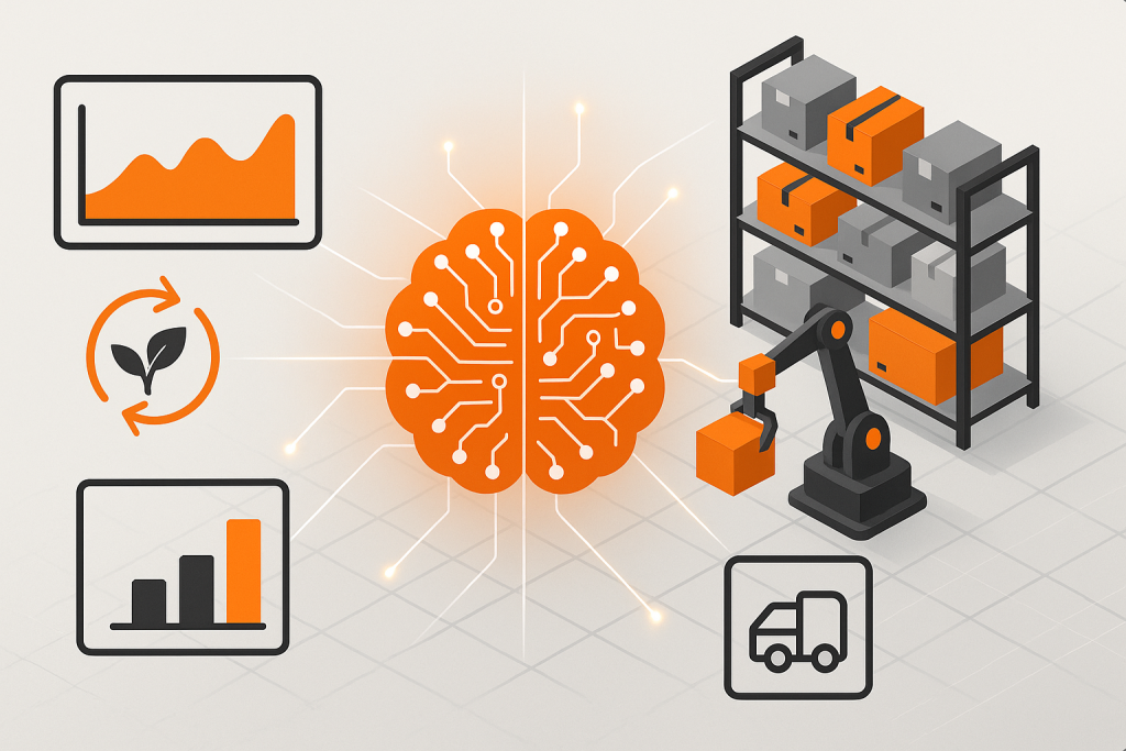 Imagem de um estoque organizado.