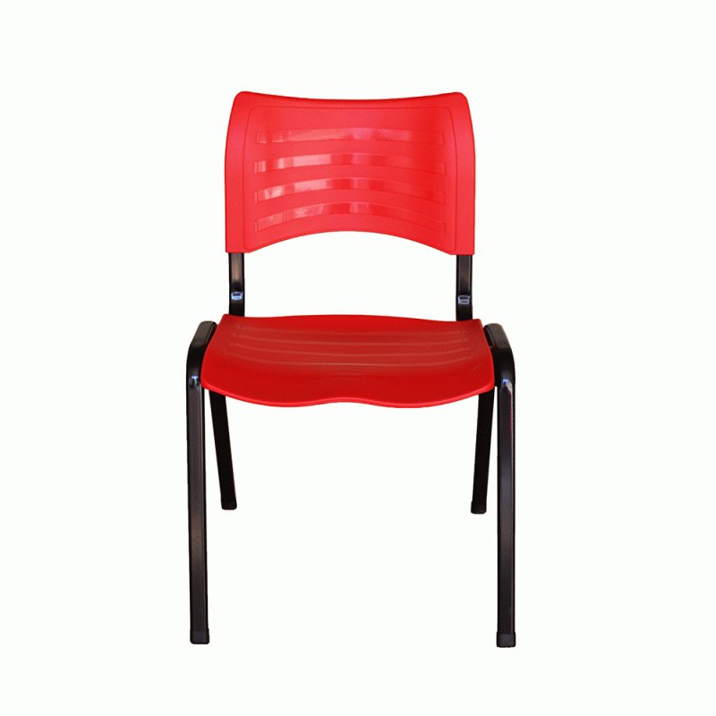Cadeira Fixa Stiloflex Assento Plástico Vermelho