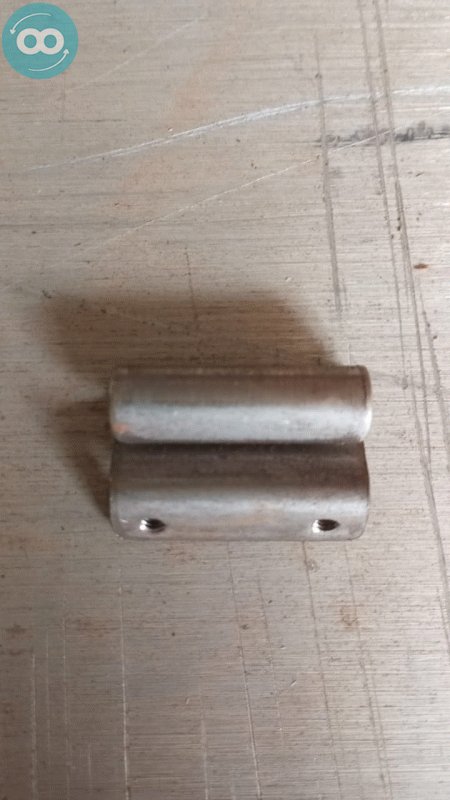 Dobradiça de Aço Inox 304 120º Prata