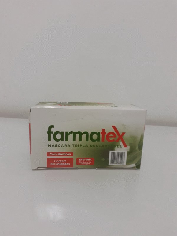 Máscara Tripla FARMATEX Caixa com 50 unidades