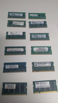 Lote de Memórias usadas de Notbook