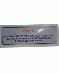 Adesivo de Mensagem de Falha Para Elevadores de Carga    139.9 mm x 41.1 mm