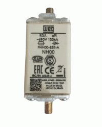 Fusível NH Weg FNH00-63K-A 690 VCA 63 A
