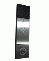 Botoeira para Elevadores  Seta para Baixo com Chave de Segurança: 80  x 40 mm