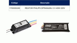Reator Eletrônico Philips 2x40w